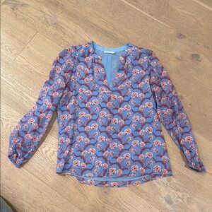 Floral Blue Women's Top